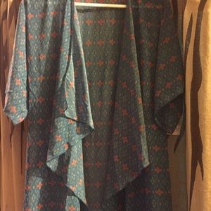 Small lularoe Monroe blue and rust